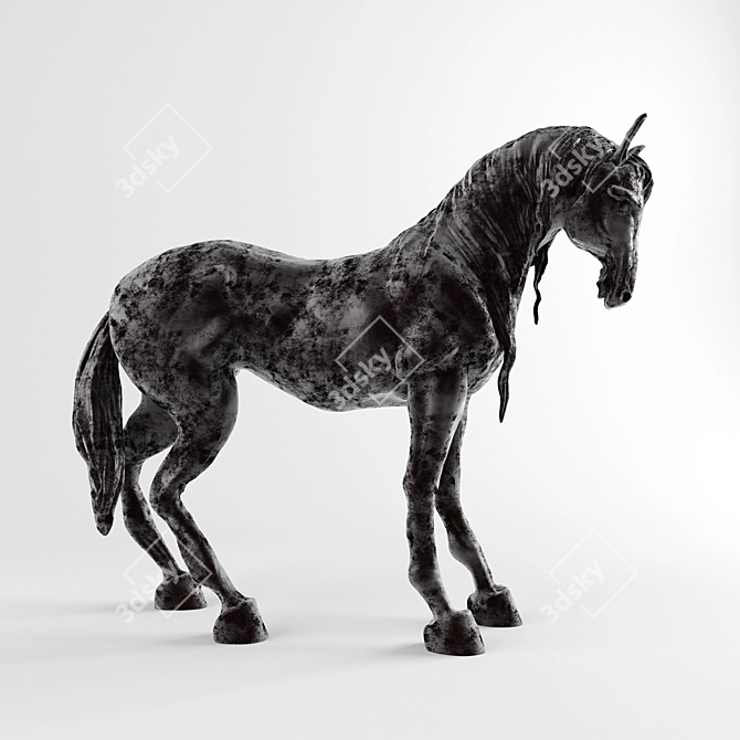 Elegant Equestrian Sculpture: HORSE ARTEVALUCE 3D model image 1