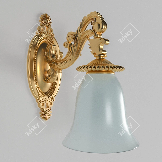 Elegant Wall Sconce with Instinctive Design 3D model image 1