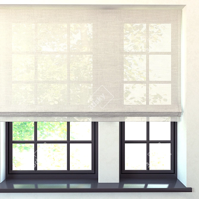 Elegant Flat Romain Shade 3D model image 3