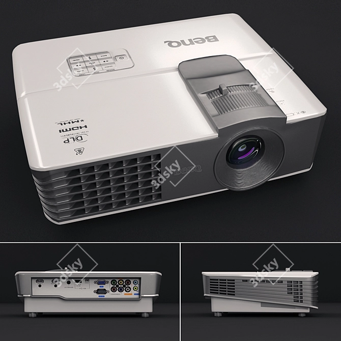 BenQ W1070: High-Resolution Multimedia Projector 3D model image 1