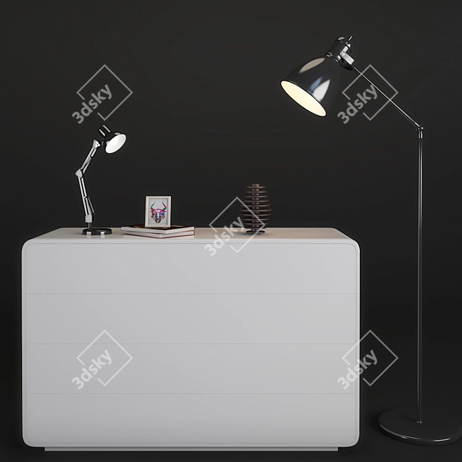 Modern ESF Chest of Drawers 3D model image 1