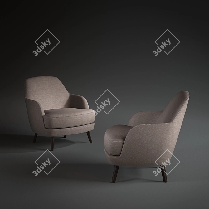 Roberto Lazzeroni Designer Chair: Casamilano Liz 3D model image 2