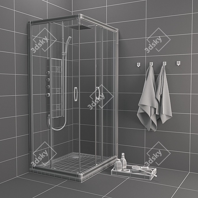 Radaway Premium Plus Shower Cabin 3D model image 3