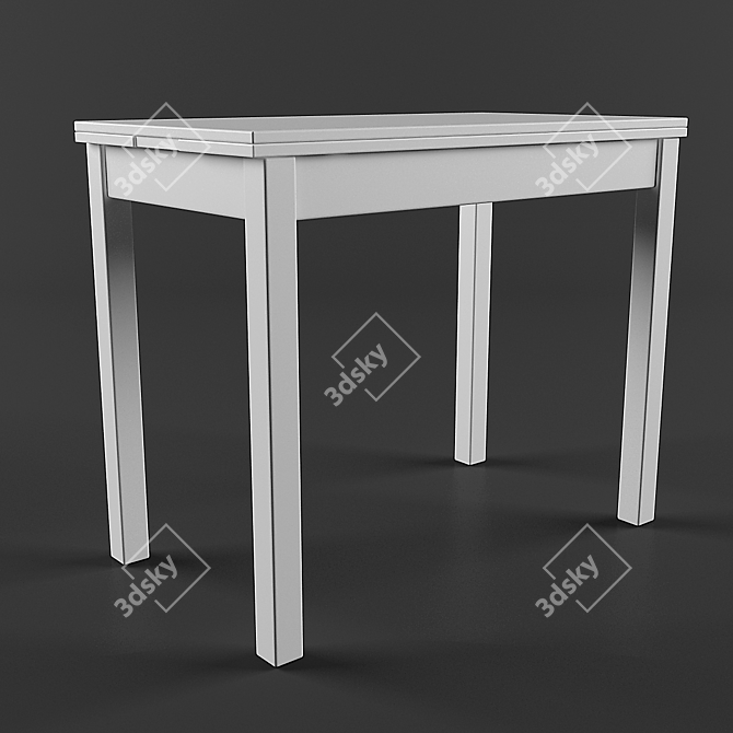 BYURSTA Extendable White Table 3D model image 1