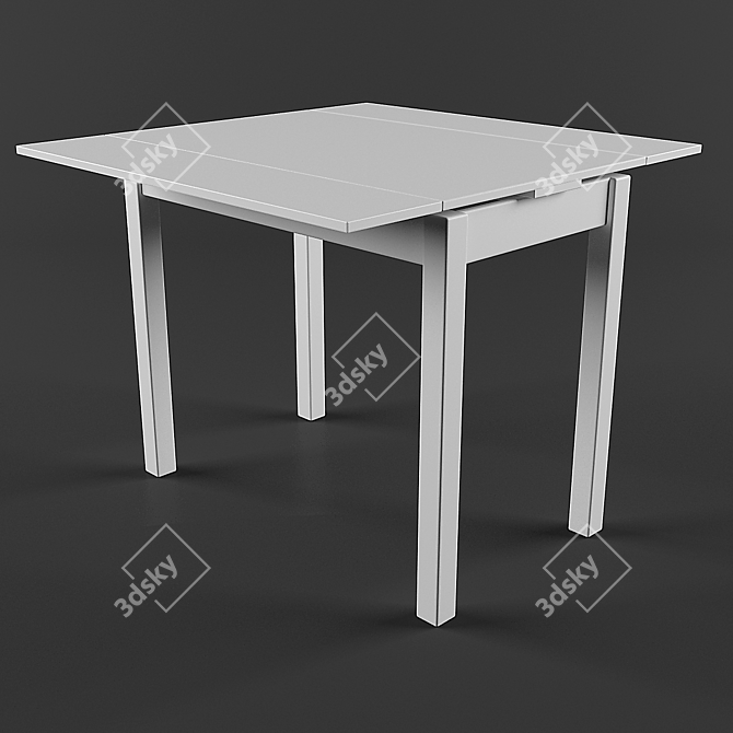 BYURSTA Extendable White Table 3D model image 3