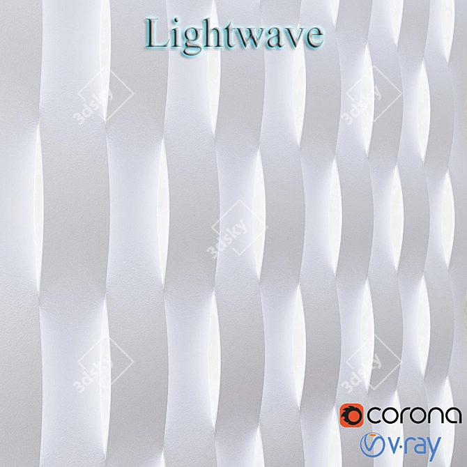 Elegant Light 3D Wall Panels 3D model image 1
