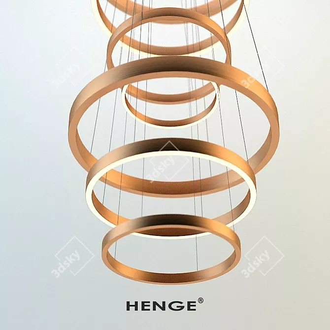 Luxury Light Ring Chandelier 3D model image 1