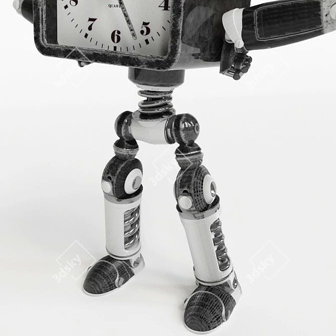  RoboTime: Futuristic Robot Clock 3D model image 2