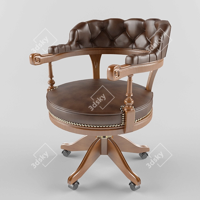 Classic Visitor Chair by Leonardo Mascheroni 3D model image 1