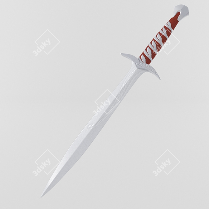 Elven Engraved Hobbit Sting Dagger 3D model image 1