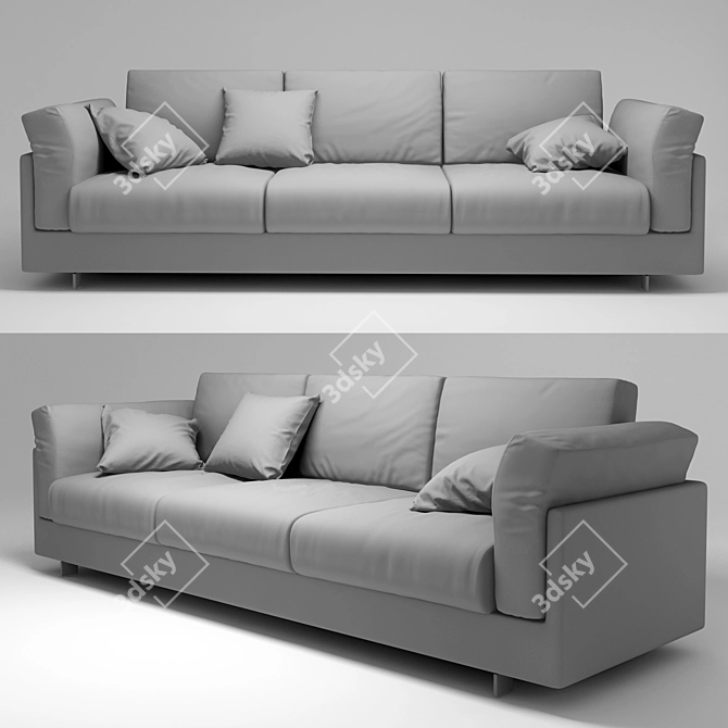 Modern and Versatile Biba Zeno Sofa 3D model image 2