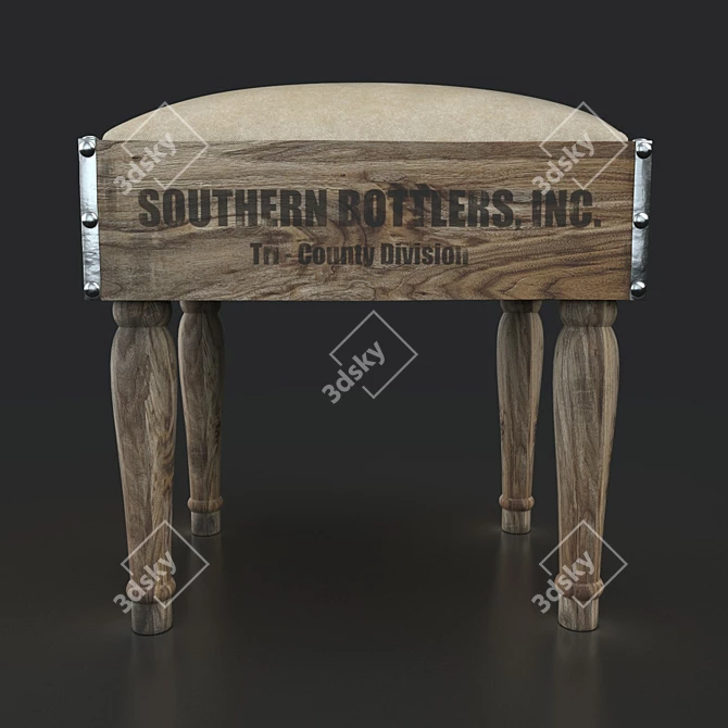 Vintage Southern Bottlers: Unwrapped Textures 3D model image 2
