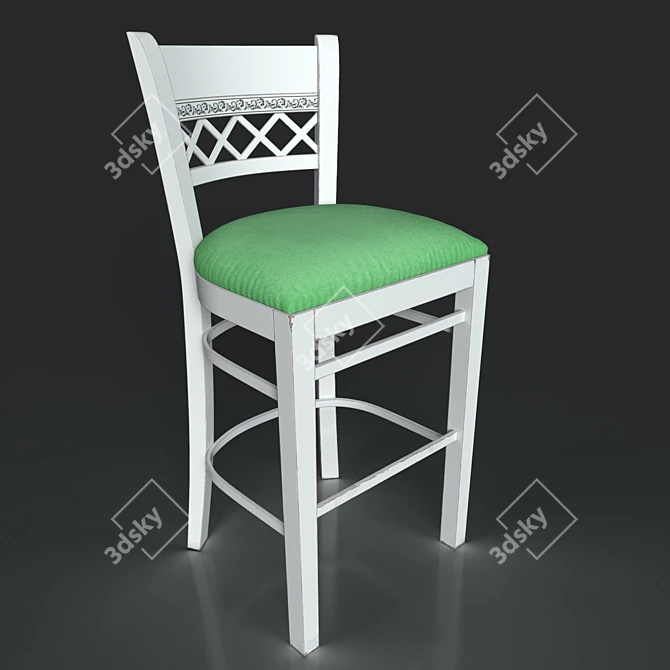 Edinburgh Bar Stool: Stylish and Functional 3D model image 1