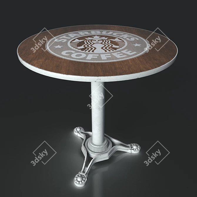 Title: Starbucks Logo Round Table 3D model image 1