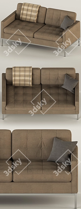 Midcentury Elegance: Florence Knoll Settee 3D model image 2