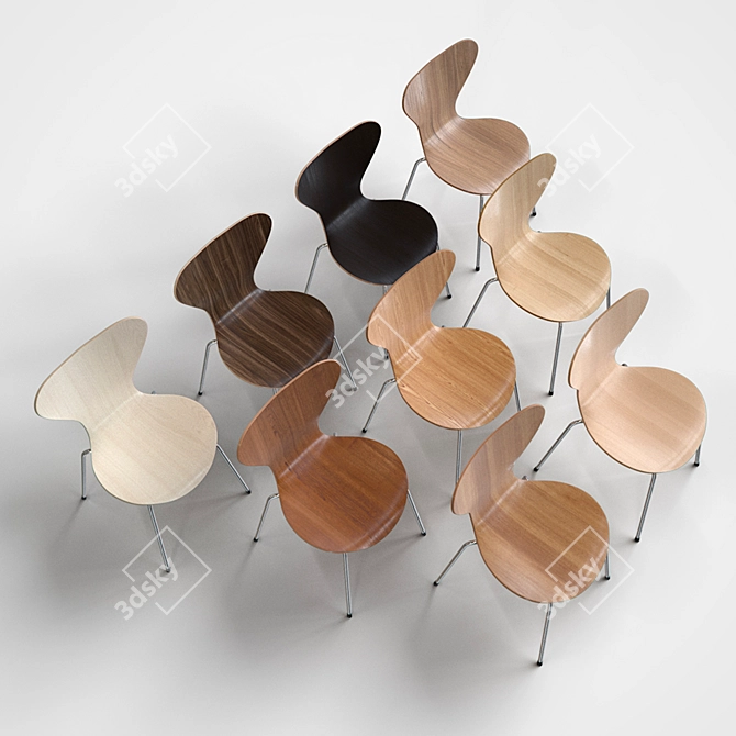 Timeless Elegance: Fritz Hansen Series 7 3D model image 3