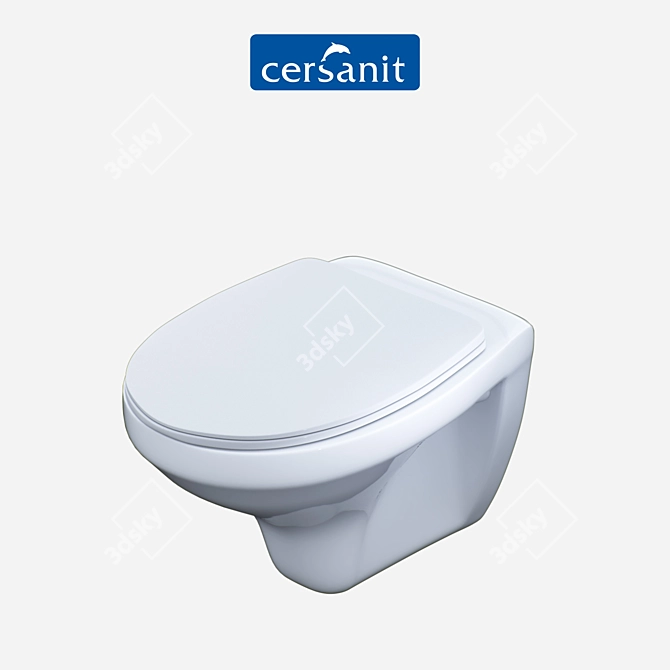 Cersanit DELFI Hanging Toilet - Modern Design 3D model image 2