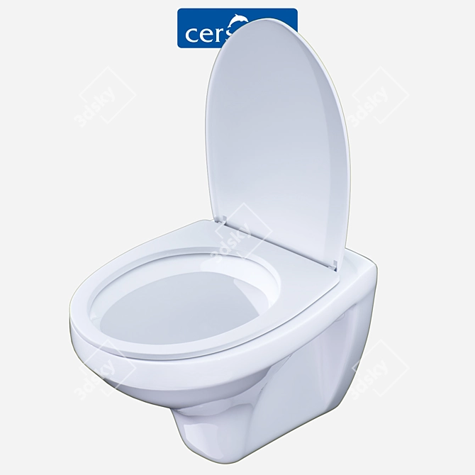 Cersanit DELFI Hanging Toilet - Modern Design 3D model image 3