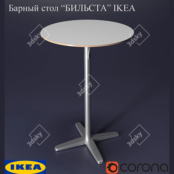 Bilsta Bar Table: Durable, Easy-care & Stylish 3D model image 1