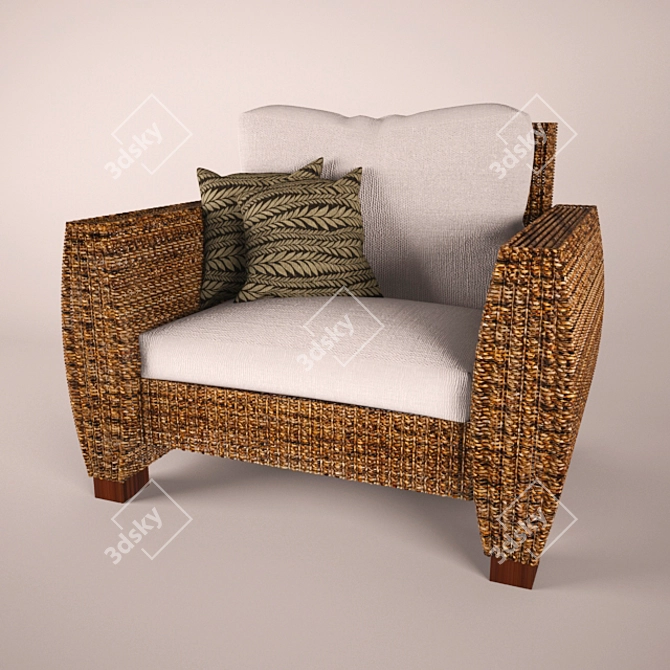 Handwoven Relaxation Chair 3D model image 2