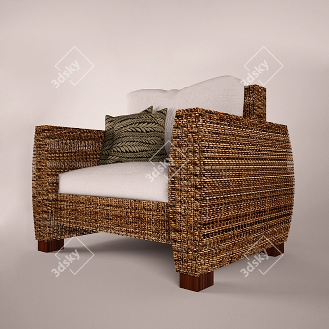 Handwoven Relaxation Chair 3D model image 3