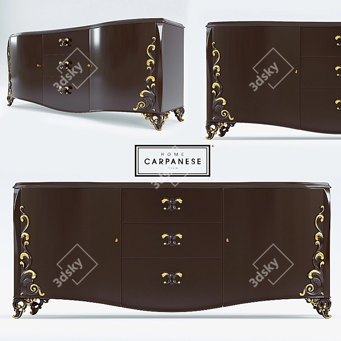 Elegant Carpanese Dresser | Classic Collection 3D model image 2