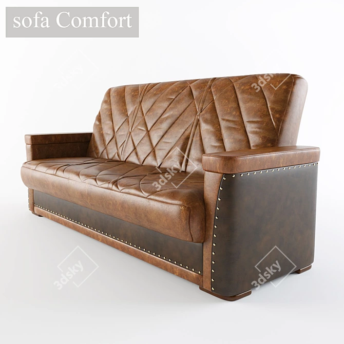 Contemporary Comfort Sofa 3D model image 2