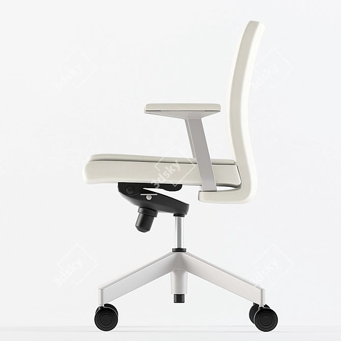 Elegant Swivel Chair: Step Mid Back 3D model image 2