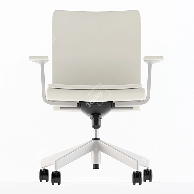 Elegant Swivel Chair: Step Mid Back 3D model image 3
