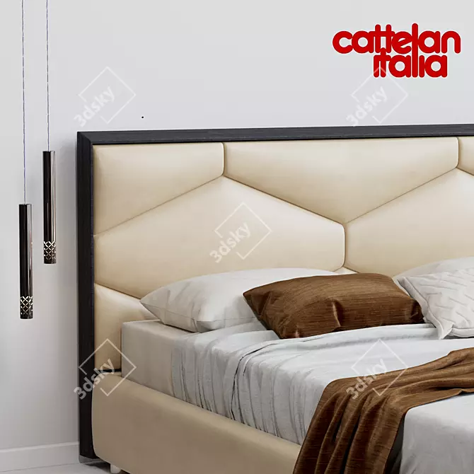 Cattelan Edward Bed: Sleek and Stylish 3D model image 2