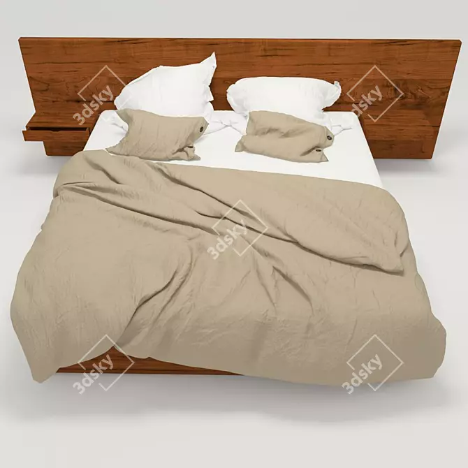 Drawers Bed Set 3D model image 1