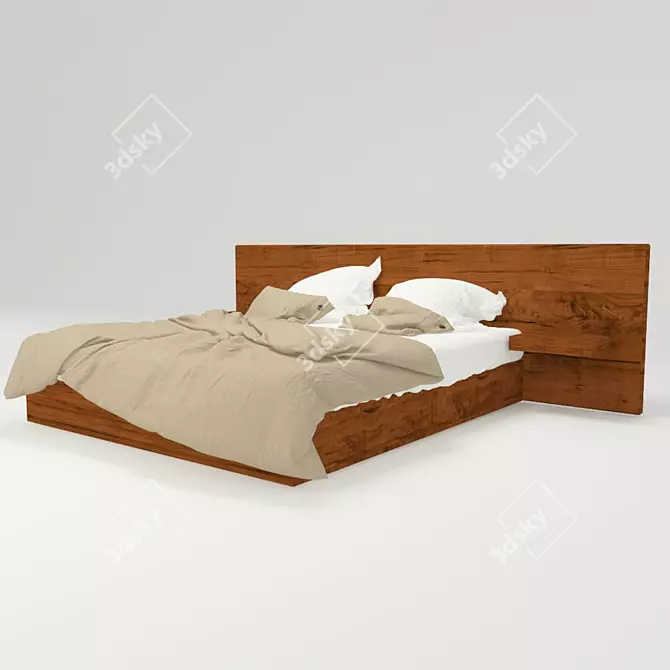 Drawers Bed Set 3D model image 2
