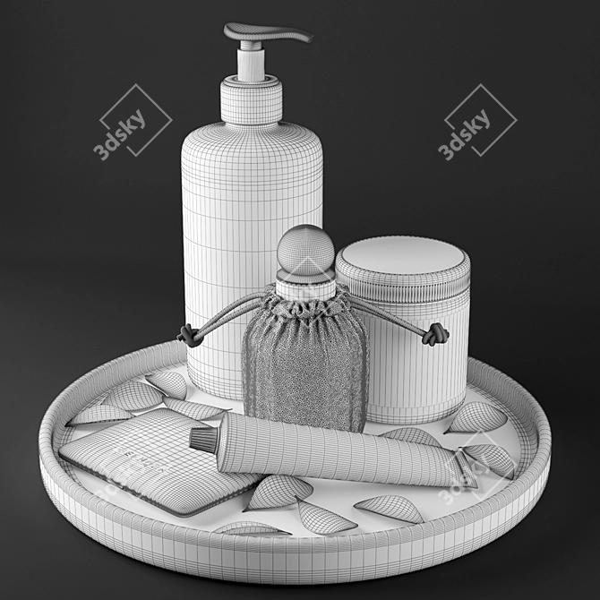 Luxury Bathroom Decor Set 3D model image 3