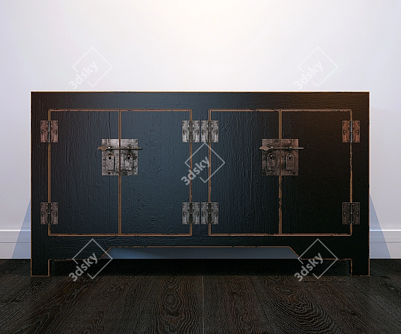 Ming Dynasty Chinese Chest: BF-20182 3D model image 2