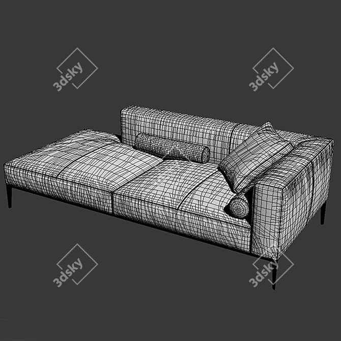 Elegant Walter Knoll Sofa 3D model image 3