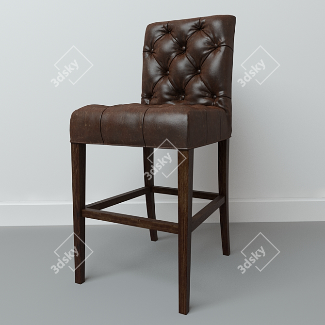 BENNETT PARSONS Leather Bar Stool 3D model image 1