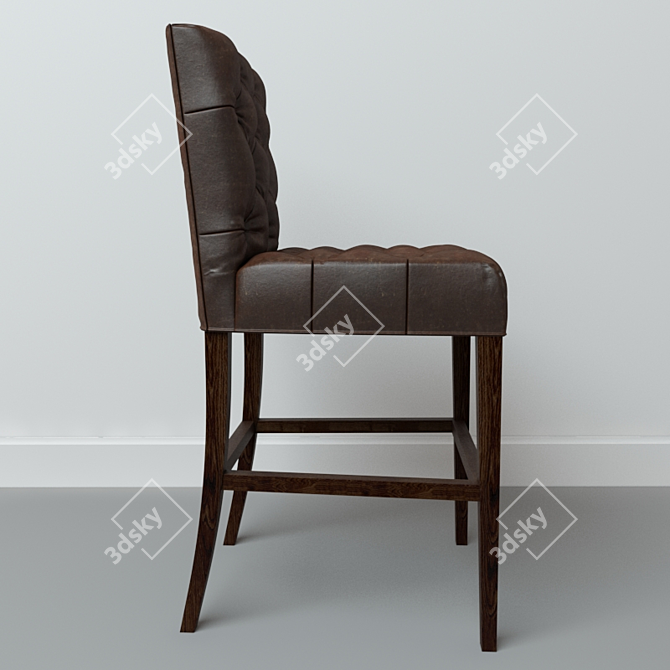 BENNETT PARSONS Leather Bar Stool 3D model image 2