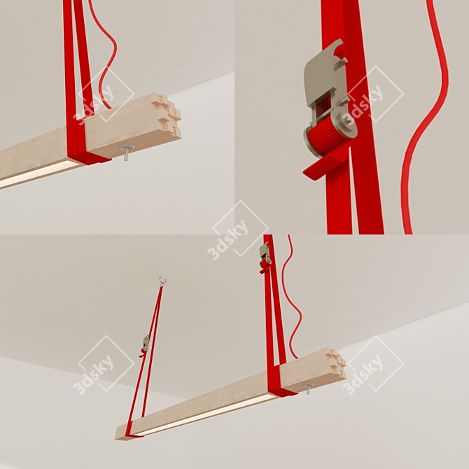Rugged Pendant Lamp 3D model image 1