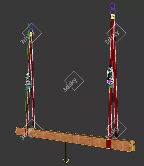 Rugged Pendant Lamp 3D model image 3