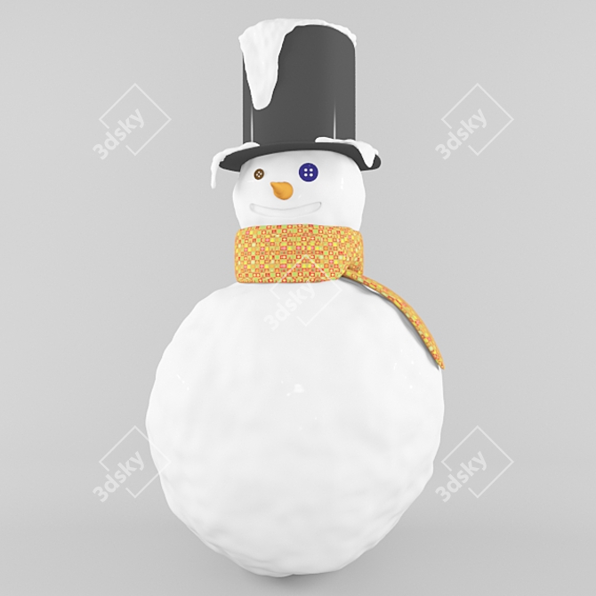 Snowman Model Kit 3D model image 1