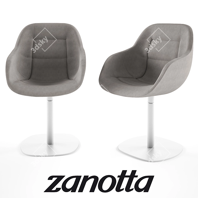Zanotta Eva: Iconic Italian Design 3D model image 1