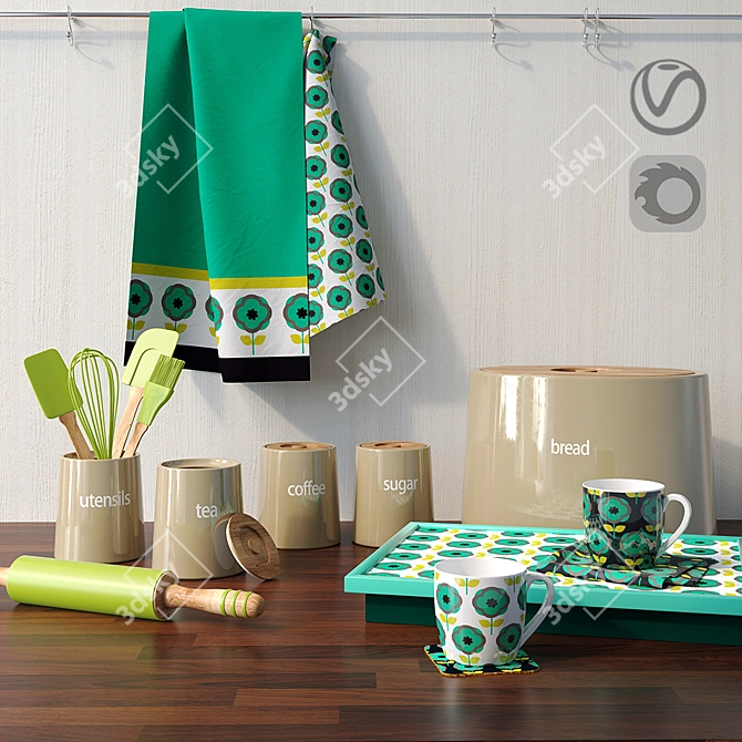 Premier Housewares Kitchen Set 3D model image 1