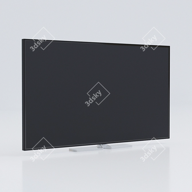 Sleek Slim Smart TV 3D model image 1