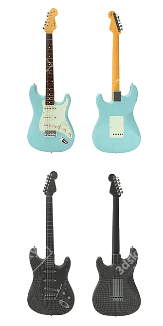 Fender Postmodern Strat: Vintage Relic 3D model image 3