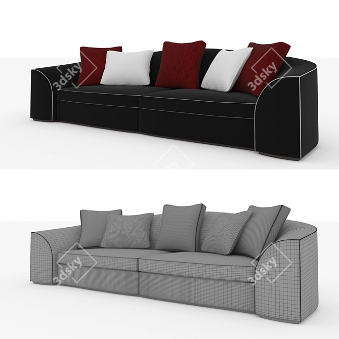 Modern Smania Edward Sofa 3D model image 1