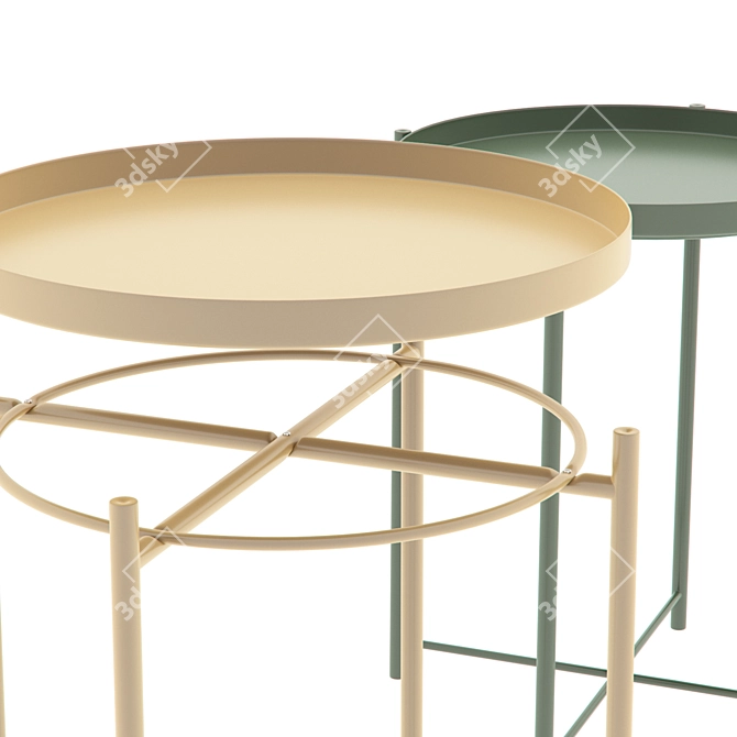 Gladom Tray Table: Stylish Serving Solution 3D model image 2