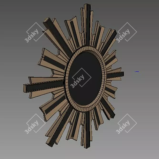 Sunburst Splendor: Bridgnorth Mirror 3D model image 2