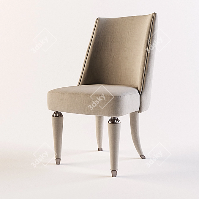 Vintage Leather Armchair 3D model image 1