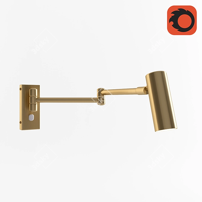 Orsjo Puck 30930 Wall Light: Elegant Illumination 3D model image 1