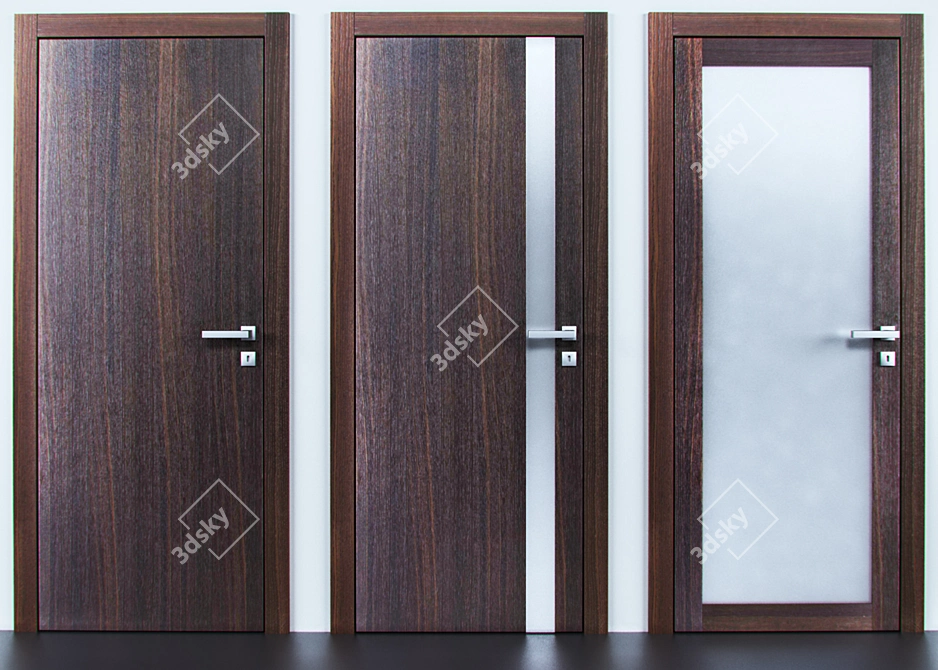 Elegant Barausse Doors: Tabacco Collection 3D model image 2